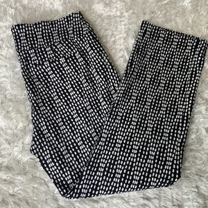 Black White Geometric Stretch Pull On Pants Sz 10